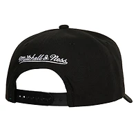 Casquette réglable noire Mitchell & Ness des Blackhawks de Chicago Team Ground Pro pour hommes