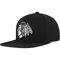 Casquette Snapback Mitchell & Ness noire pour homme des Chicago Blackhawks