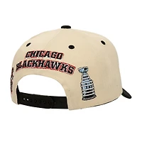 Casquette ajustable Mitchell & Ness pour homme, couleur crème, Soul Legacy Defined Pro Crown, des Blackhawks de Chicago