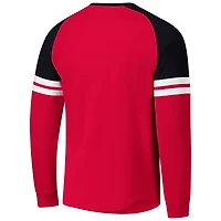 Men's Mitchell & Ness  Red Chicago Blackhawks Thermal Henley Long Sleeve T-Shirt