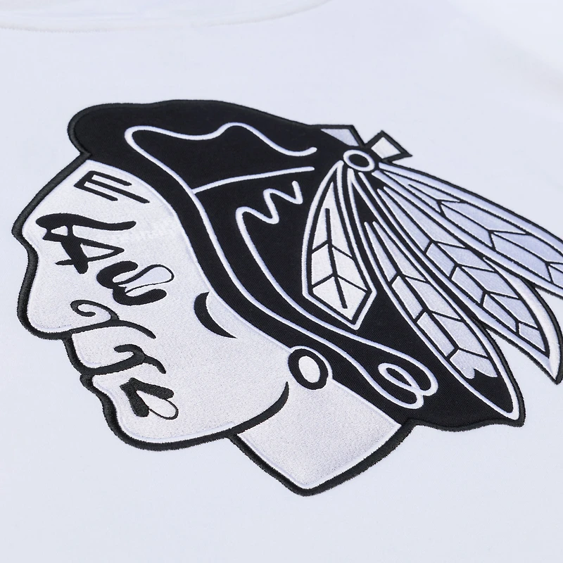 Men's Mitchell & Ness  White Chicago Blackhawks Arctic Fleece Hoodie