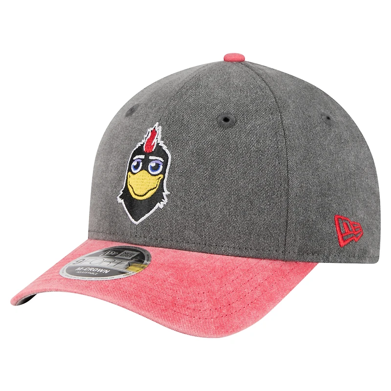 Men's New Era Black/Red Chicago Blackhawks Mascot 2-Tone 9FORTY Adjustable Hat