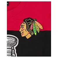 Men's New Era  Black/Red Chicago Blackhawks Stanley Cup Champions Long-Sleeve Hockey Jersey Shirt