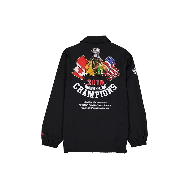 Men's New Era  Black Chicago Blackhawks Champs Full-Snap Jacket