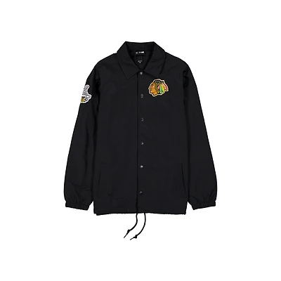 Men's New Era Black Chicago Blackhawks Champs Full-Snap Jacket