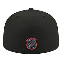 Men's New Era Black Chicago Blackhawks Color Pop 59FIFTY Fitted Hat