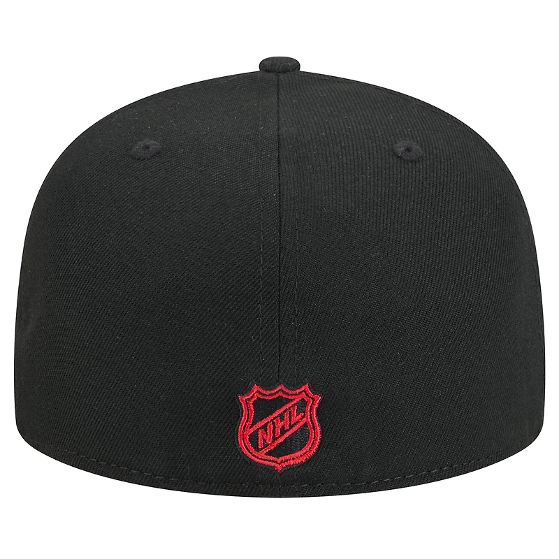 Casquette ajustée Core 59FIFTY Chicago Blackhawks pour homme New Era noire