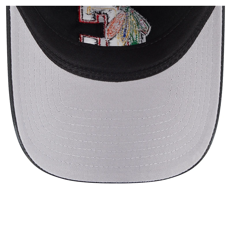 Men's New Era Black Chicago Blackhawks Deceptor 9TWENTY Adjustable Hat