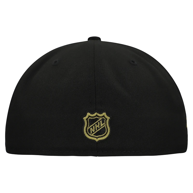 Men's New Era  Black Chicago Blackhawks Military Appreciation Digital Camo Stars 59FIFTY Fitted Hat