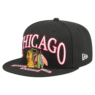 Casquette ajustée surdimensionnée 59Fifty Vintage Arch des Chicago Blackhawks de New Era pour homme