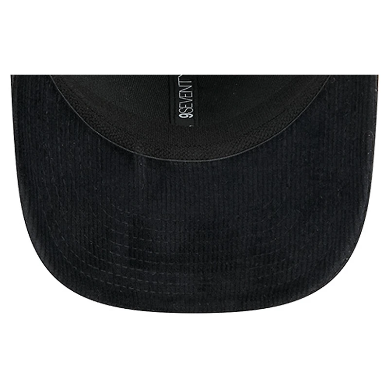 Men's New Era  Black Chicago Blackhawks Quilted Nylon 9SEVENTY Adjustable Trucker Hat