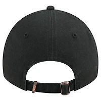 Casquette ajustable 9TWENTY noire New Era pour homme avec appliqué en tissu Chicago Blackhawks