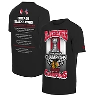 Men's New Era Black Chicago Blackhawks Stanley Cup Trophy Graphic T-Shirt