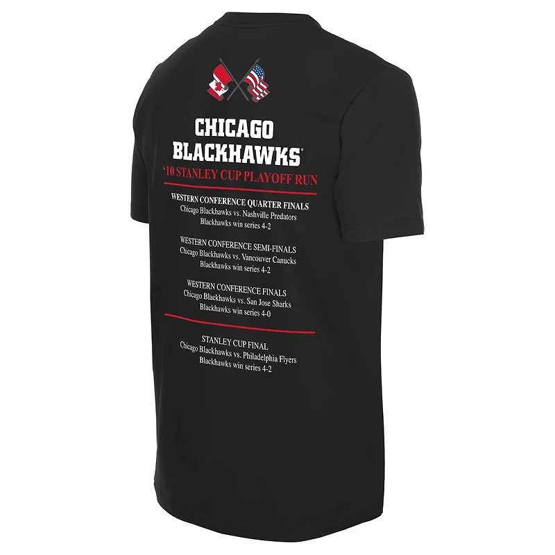 Men's New Era Black Chicago Blackhawks Stanley Cup Trophy Graphic T-Shirt