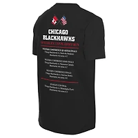 Men's New Era Black Chicago Blackhawks Stanley Cup Trophy Graphic T-Shirt
