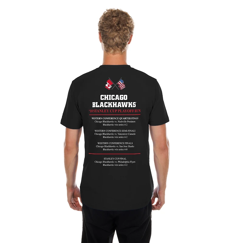 Men's New Era Black Chicago Blackhawks Stanley Cup Trophy Graphic T-Shirt