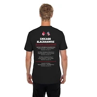 Men's New Era Black Chicago Blackhawks Stanley Cup Trophy Graphic T-Shirt