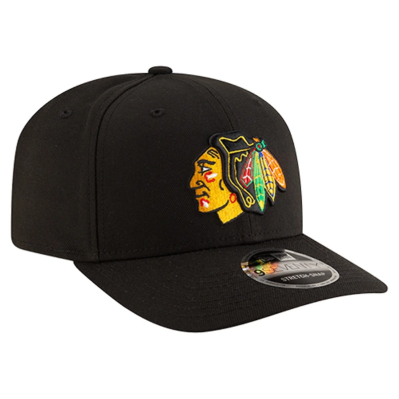 Casquette ajustable New Era Blackhawks de Chicago, collection basique 9SEVENTY, pour homme