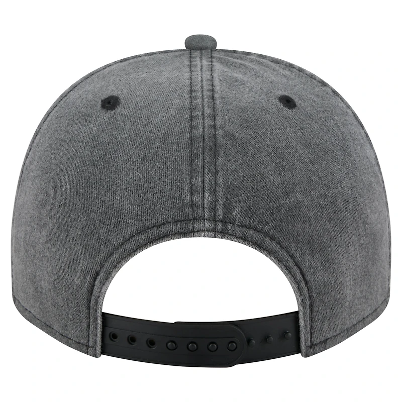 Casquette pré-courbée 9FIFTY à visière rabattable New Era Chicago Blackhawks pour homme, couleur anthracite