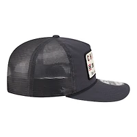 Men's New Era Charcoal Chicago Blackhawks Washed Patch 19TWENTY Trucker Adjustable Hat