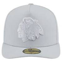Casquette ajustée A-Frame 59FIFTY pour homme avec pack de couleurs des Chicago Blackhawks New Era gris