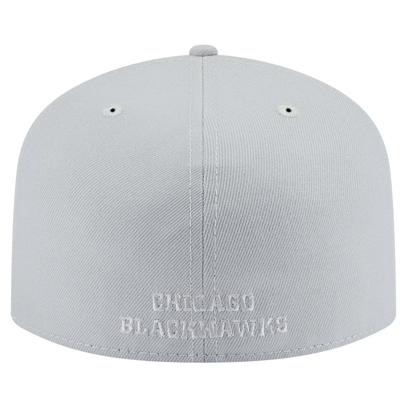 Casquette ajustée A-Frame 59FIFTY pour homme avec pack de couleurs des Chicago Blackhawks New Era gris