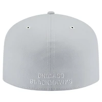 Casquette ajustée A-Frame 59FIFTY pour homme avec pack de couleurs des Chicago Blackhawks New Era gris