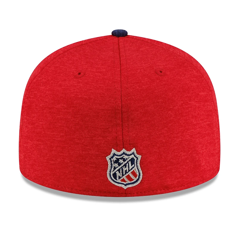 Men's New Era Heather Red/Navy Chicago Blackhawks Americana 2-Tone 59FIFTY Fitted Hat