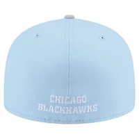 Men's New Era  Light Blue/Gray Chicago Blackhawks Color Pack Two-Tone 59FIFTY Fitted Hat