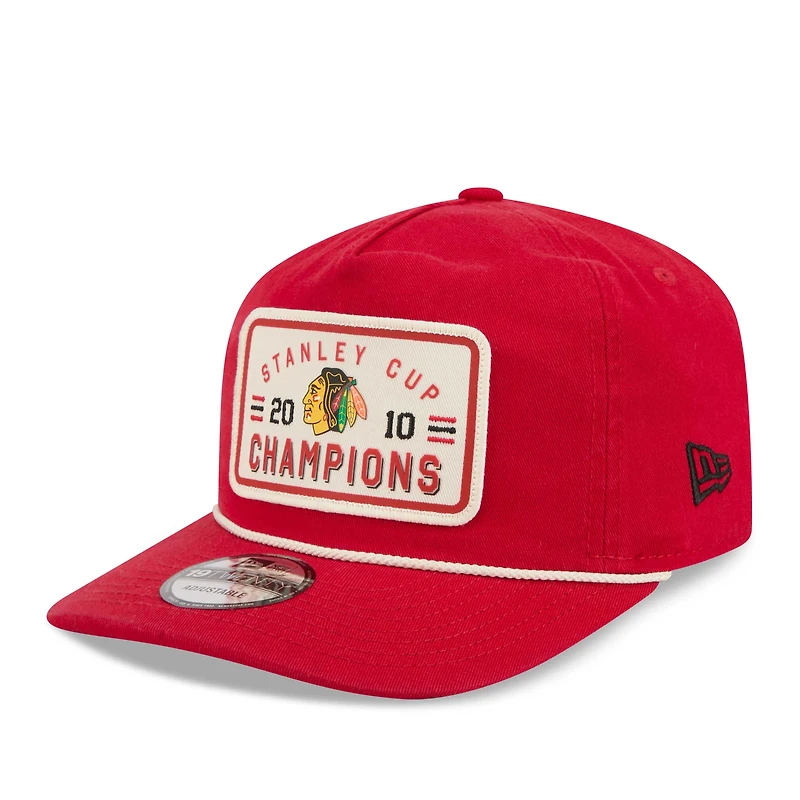 Men's New Era  Red Chicago Blackhawks 2010 Stanley Cup Champions 19TWENTY Adjustable Hat