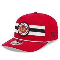 Casquette ajustable New Era rouge Chicago Blackhawks, champions de la Coupe Stanley 2010, modèle 9SEVENTY