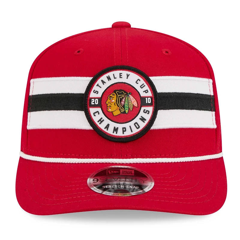 Men's New Era Red Chicago Blackhawks 2010 Stanley Cup Champions 9SEVENTY Adjustable Hat