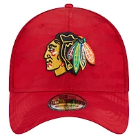 Men's New Era  Red Chicago Blackhawks Active Subtle Camo 39THIRTY Flex Hat