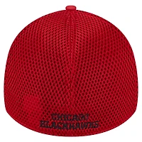 Men's New Era  Red Chicago Blackhawks Active Subtle Camo 39THIRTY Flex Hat