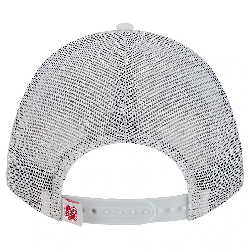 Casquette de camionneur ajustable 9FORTY A-Frame M-Crown pour homme, blanche/rouge, des Chicago Blackhawks, New Era