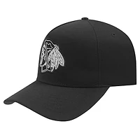 Casquette Snapback Pro Standard noire des Chicago Blackhawks Paint the City Pinch Front pour hommes
