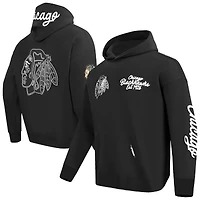 Men's Pro Standard  Black Chicago Blackhawks Paint the City Pullover Hoodie