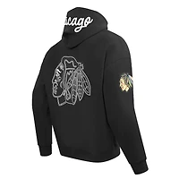 Men's Pro Standard  Black Chicago Blackhawks Paint the City Pullover Hoodie