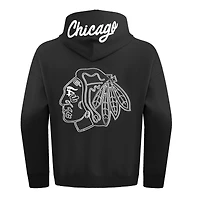 Men's Pro Standard  Black Chicago Blackhawks Paint the City Pullover Hoodie