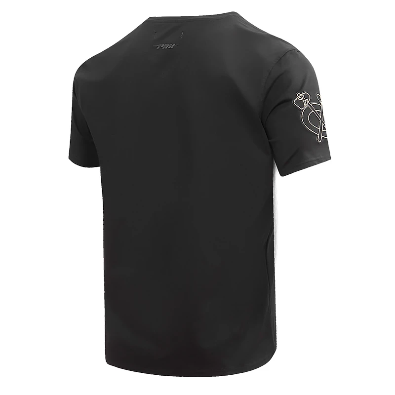 Men's Pro Standard Black Chicago Blackhawks Wordmark T-Shirt
