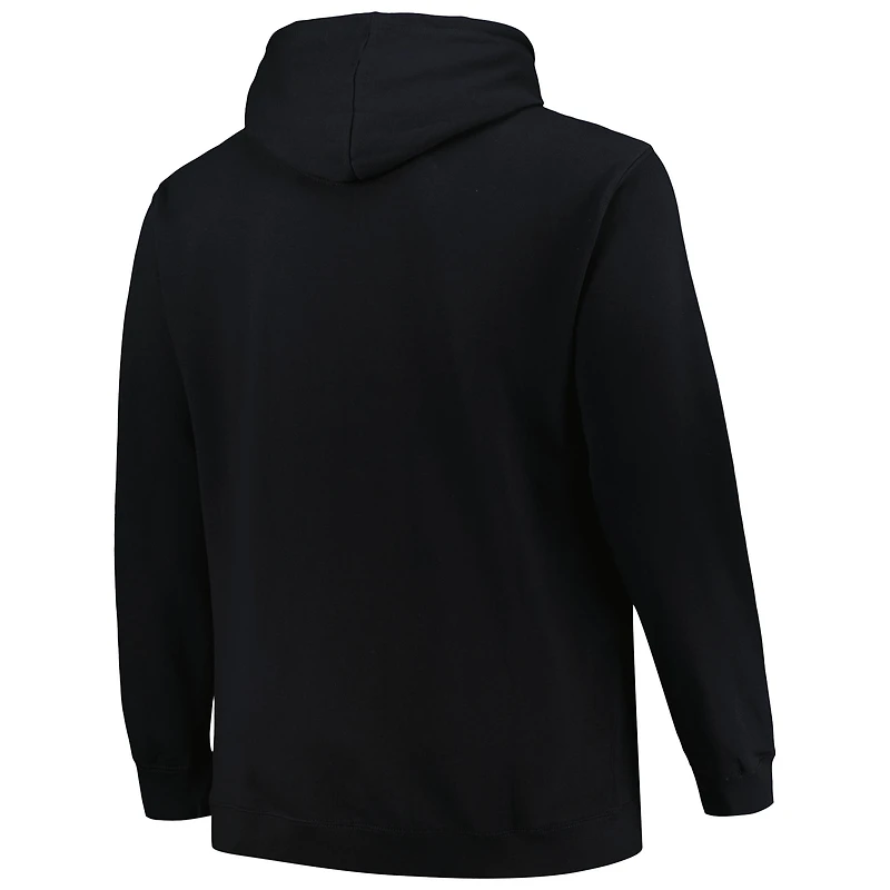 Sweat à capuche noir pour hommes des Blackhawks de Chicago Big & Tall Arch Over Logo