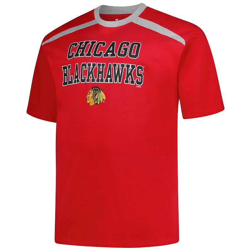T-shirt homme Connor Bedard rouge Chicago Blackhawks Big & Tall avec nom et numéro