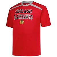 T-shirt homme Connor Bedard rouge Chicago Blackhawks Big & Tall avec nom et numéro