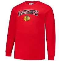 Sweat-shirt thermique à col rond pour homme Connor Bedard Red Chicago Blackhawks Big & Tall Name Number