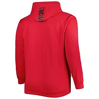Chandail à capuchon en molleton Big & Tall Chicago Blackhawks pour homme rouge