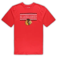 Ensemble de nuit pour homme avec t-shirt et pantalon pyjama Chicago Blackhawks rouges Big & Tall