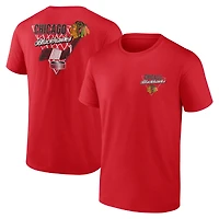 Men's  Red Chicago Blackhawks Net Slap T-Shirt