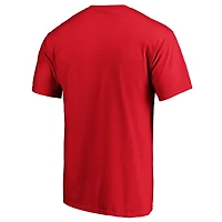T-shirt rouge pour homme avec logo Splatter des Blackhawks de Chicago