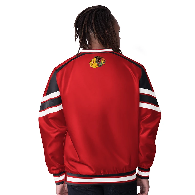 Men's Starter  Red Chicago Blackhawks Reliver I V-Neck Pullover Jacket