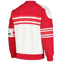 Sweat-shirt à col rond en polaire Starter White Chicago Blackhawks Defense pour hommes
